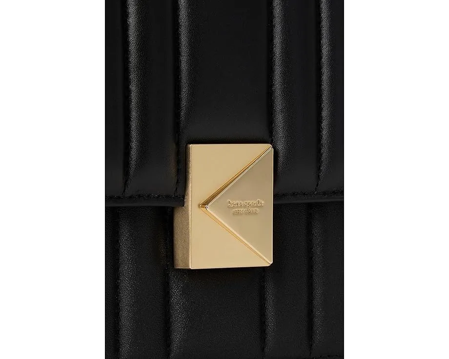 Плечевая сумка Kate Spade New York Deco с цепным ремнем из стеганой кожи