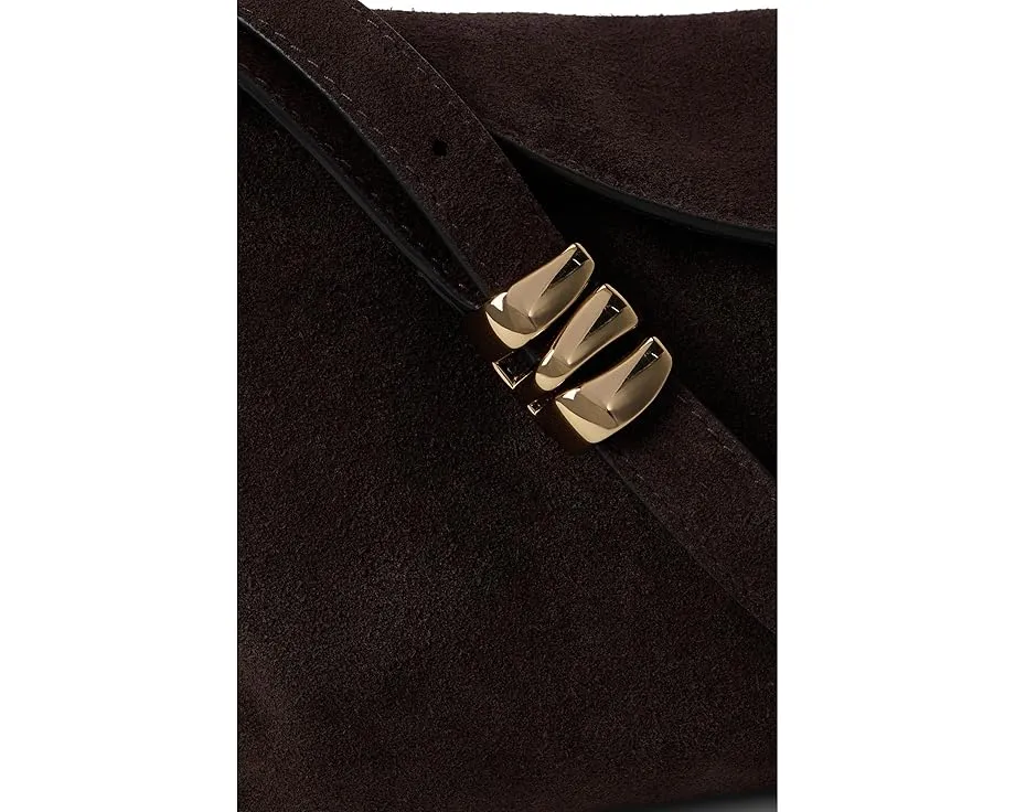 Ведомая сумка Madewell Suede Date Night Party Shoulder из замши с магнитной застежкой