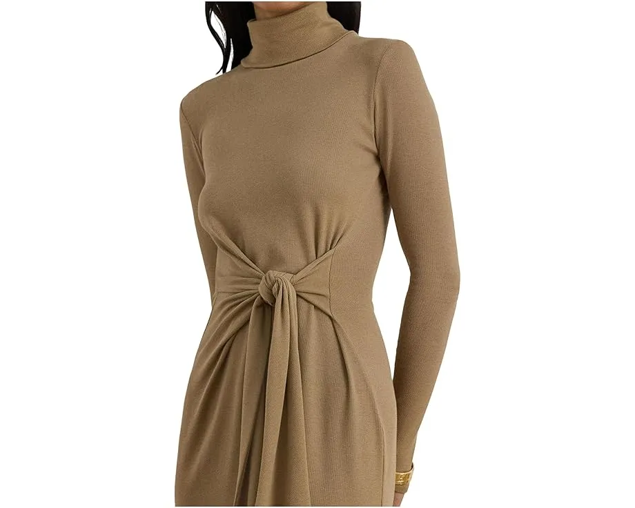 Платье миди с водолазкой и завязкой на талии Lauren Ralph Lauren