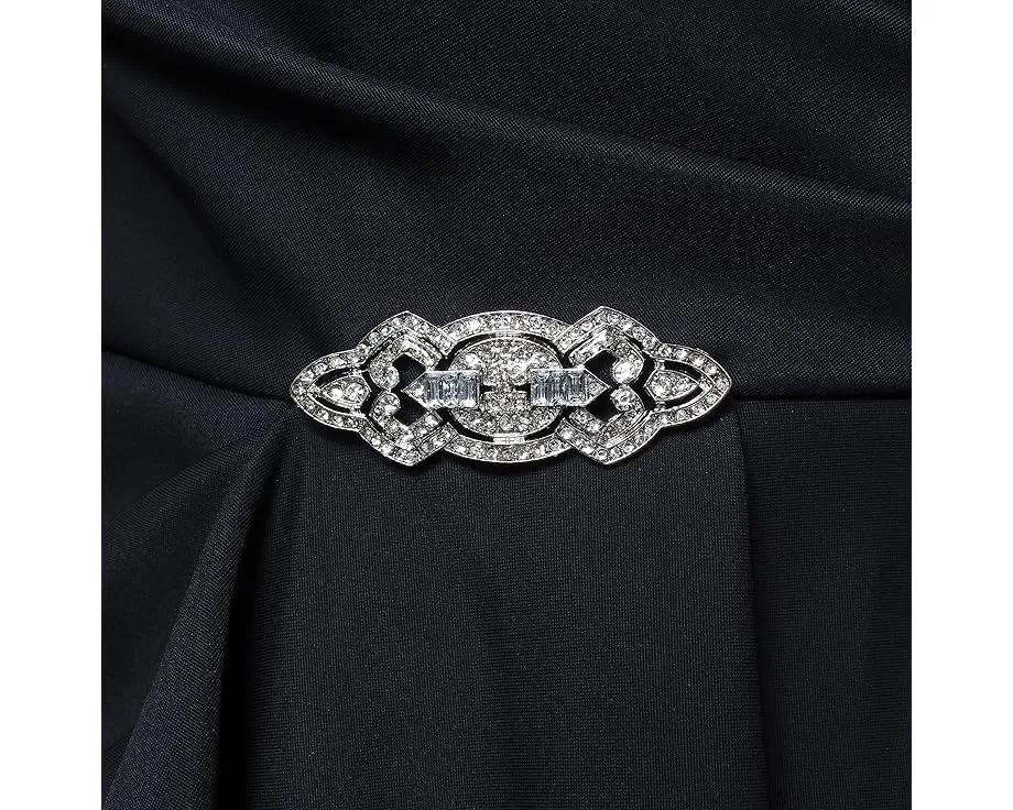 Платье Alex Evenings Long Stretch Scuba с каскадной деталью и вырезом с запахом