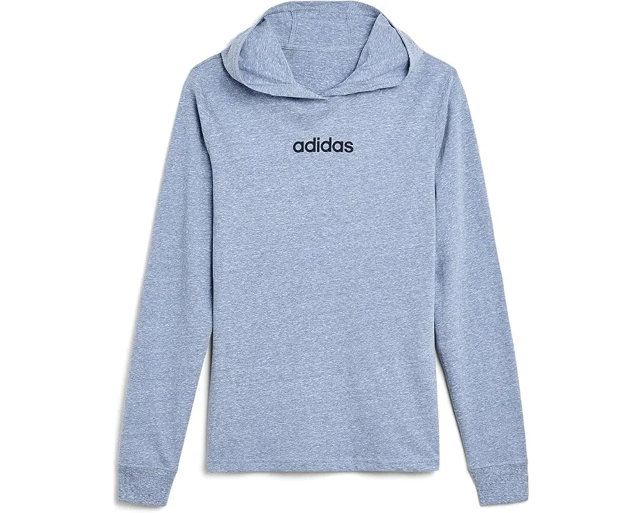 Детская футболка Adidas с капюшоном Snow Heather длинным рукавом