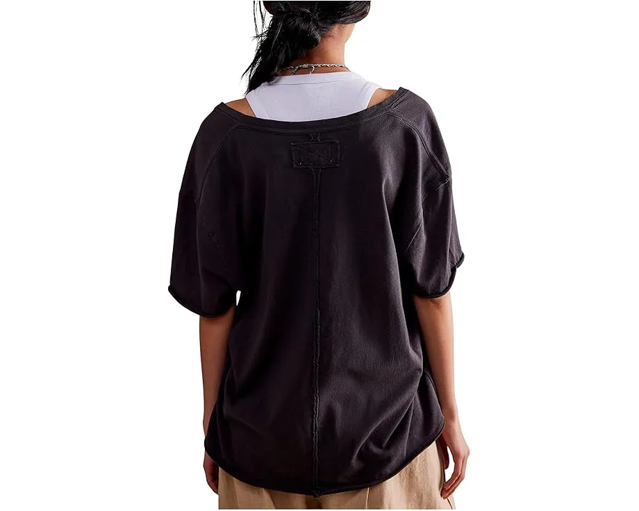 Футболка Free People Nina Tee V с V-образным вырезом и свободным кроем