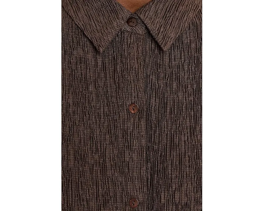 Рубашка Woven Plisse с воротником классического кроя Eileen Fisher