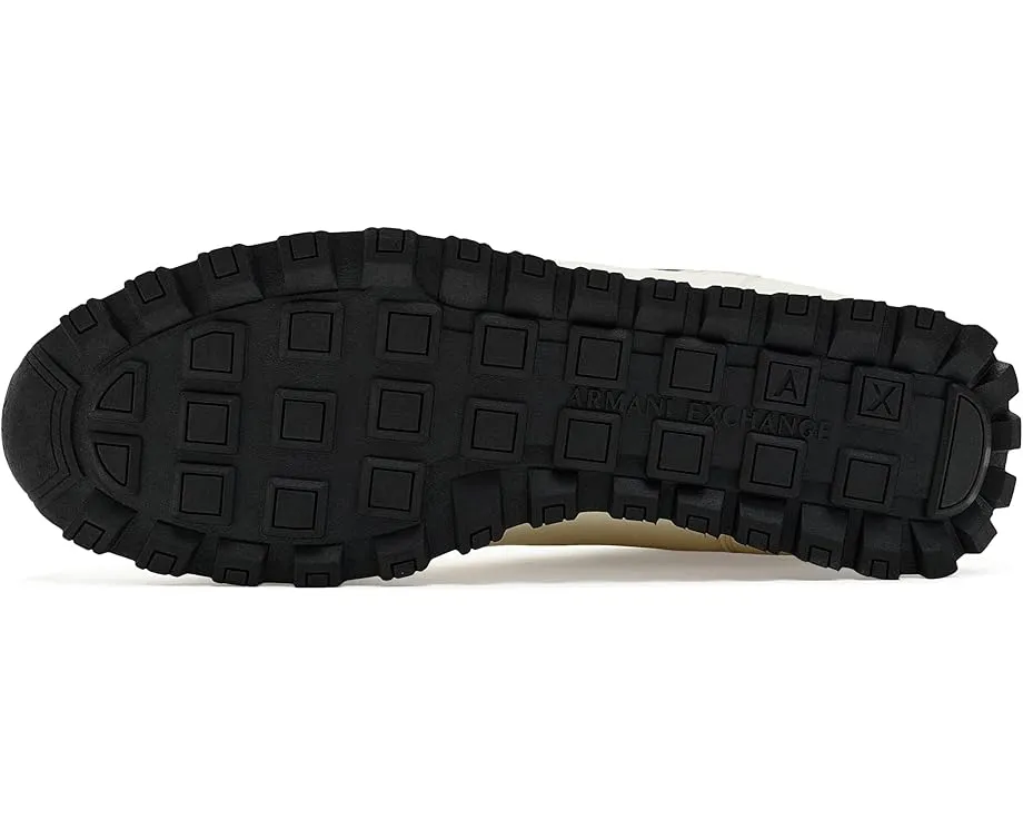 Кроссовки Armani Exchange Drop Sneakers из микрозама и сетки на легкой подошве
