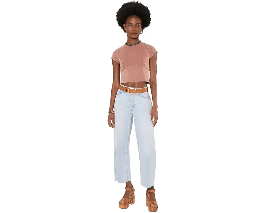 Free People футболка Protagonist с эффектом потертости