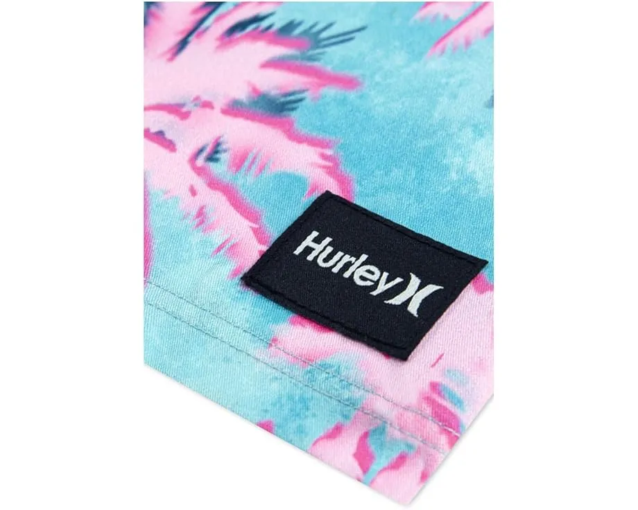 Шорты Hurley Kids Pop Color Palm Pull-On Swim Trunks с принтом пальм