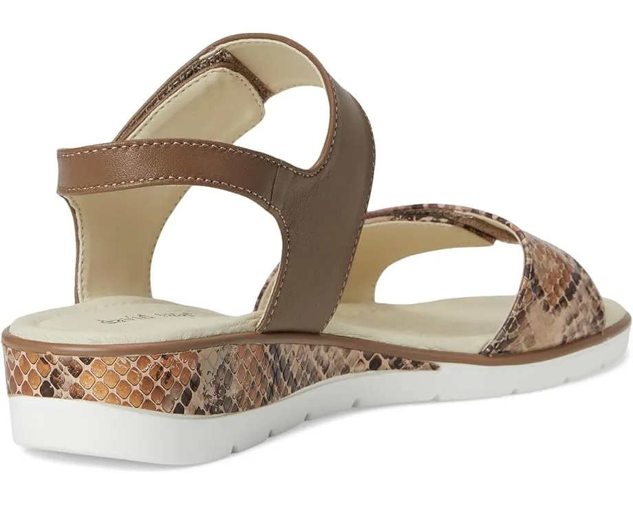 Сандалии David Tate Civic на платформе с ремешками на липучке и принтом