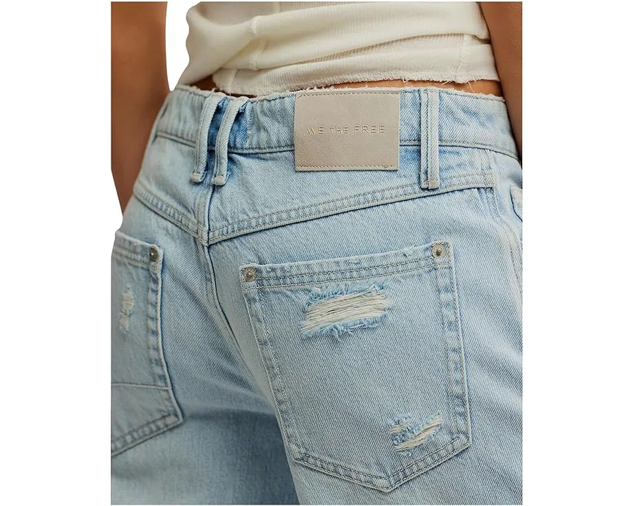 Джинсы Free People Tennessee Low Rise Bf с поясом на шлевках и пятью карманами