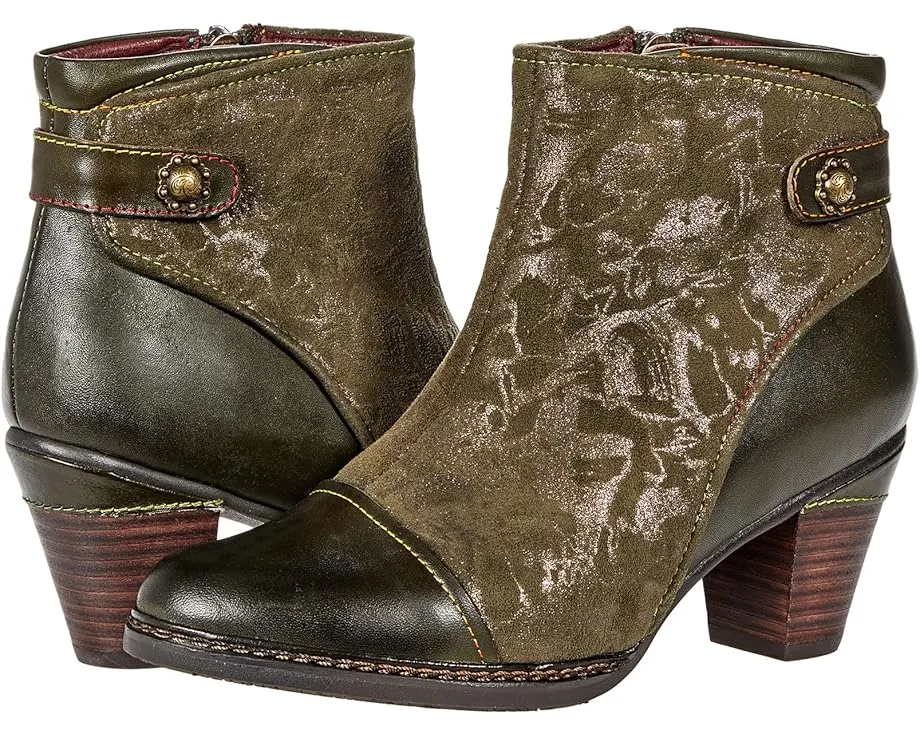 Ботильоны L'Artiste by Spring Step Socute с металлическим принтом и конусным каблуком