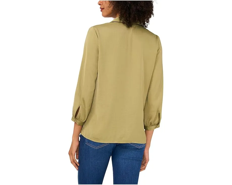 Блуза Vince Camuto с воротником и V-образным вырезом