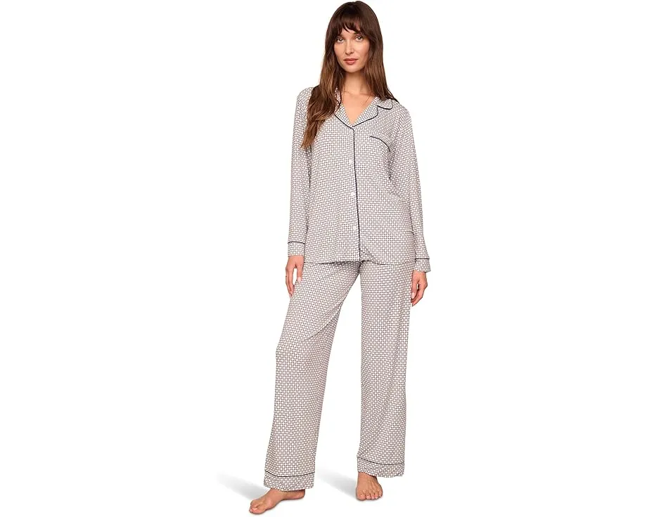 Eberjey Длинный комплект пижамы Gisele Printed из вискозы