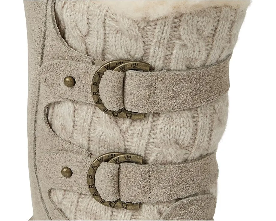 Зимние угги Bearpaw Jenni из замши с меховой отделкой и декоративной пряжкой