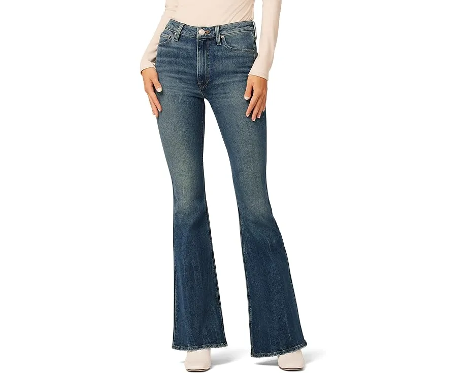 Джинсы Hudson Jeans Holly с высокой посадкой и расклешенным низом цвета Timber