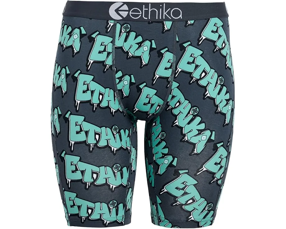 Трусы ethika Drip Wave с эффектом волны, яркий бирюзовый