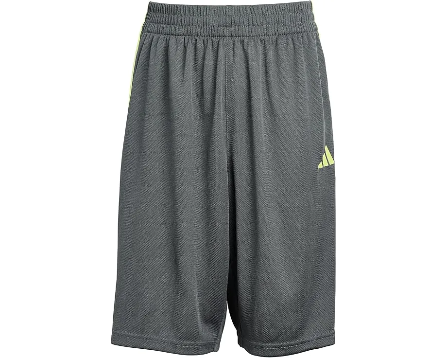 Adidas Kids Essentials 3 полоски шорты черные с красным