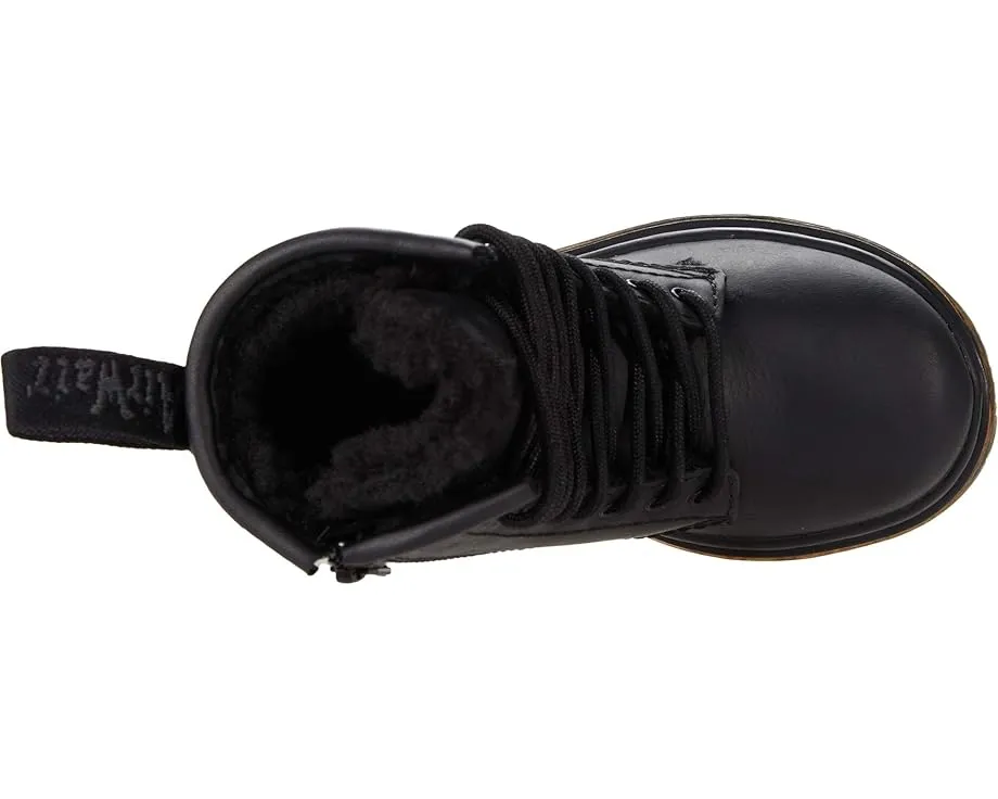 Dr. Martens 1460 Serena Mono T детские ботинки на шнуровке с искусственным мехом