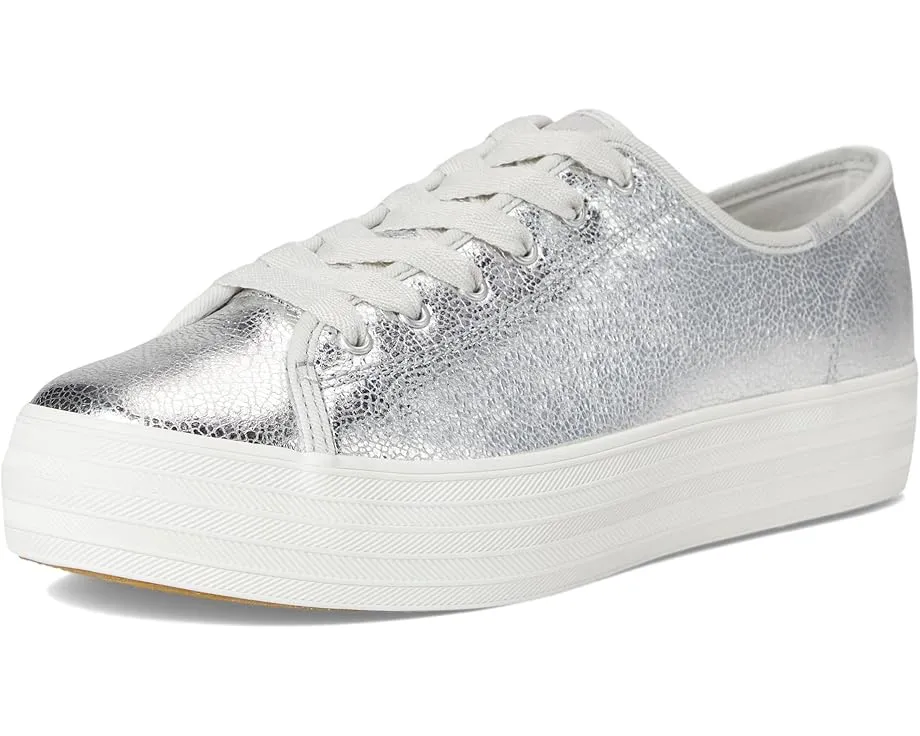 Кроссовки Keds Triple Kick Leather на платформе с кожаным верхом