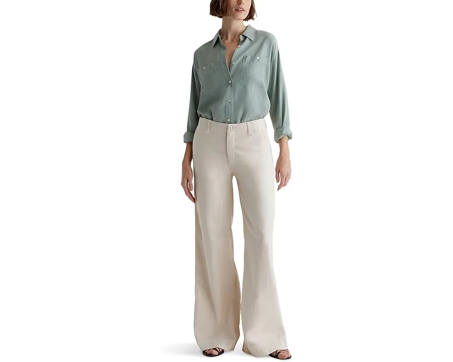 Брюки AG Jeans Laurent с широкими штанинами и карманами в стиле utility