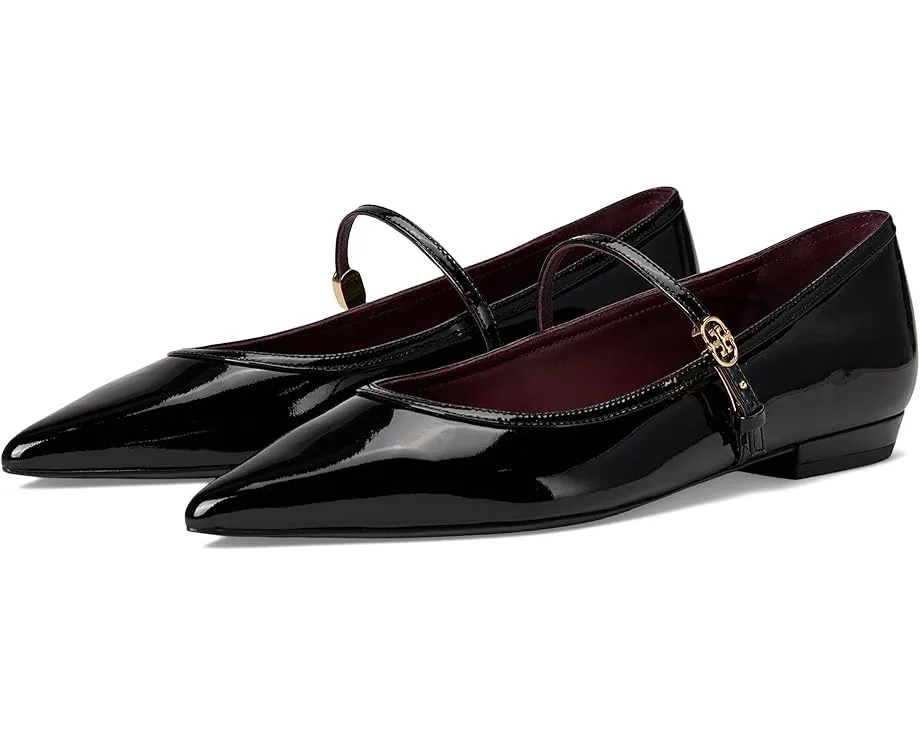 Туфли Mary Jane Double T-Buckle с сетчатым верхом в горошек Tory Burch