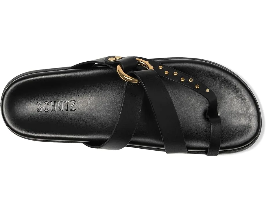 Босоножки Schutz Aveline Sporty с круглым носком и золотым декором