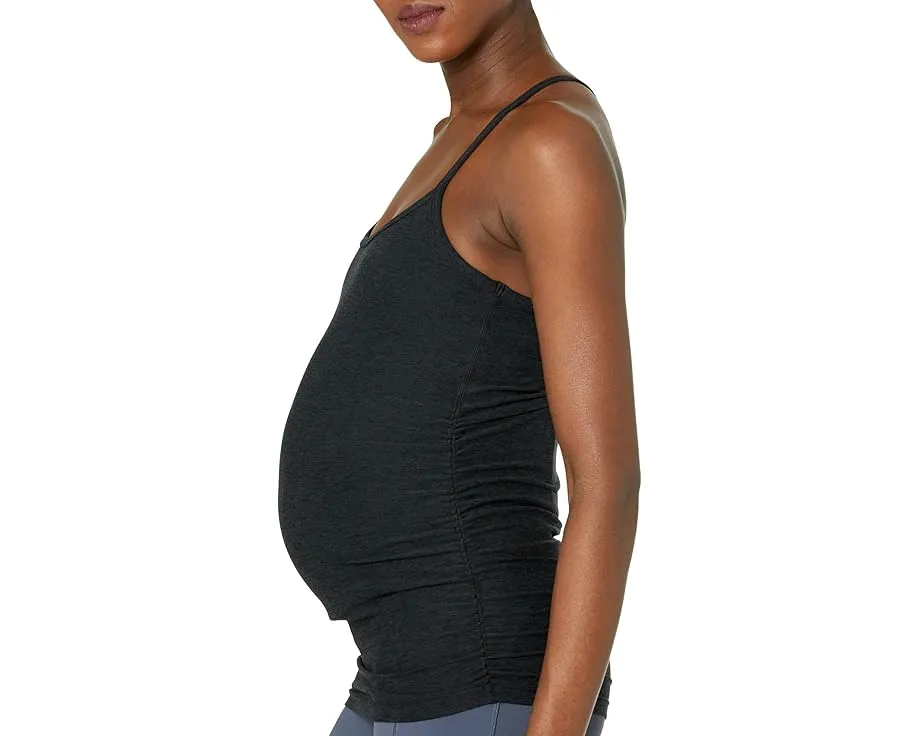 Топ майка для беременных Beyond Yoga с эффектом спейсдай и вталенным бретелем