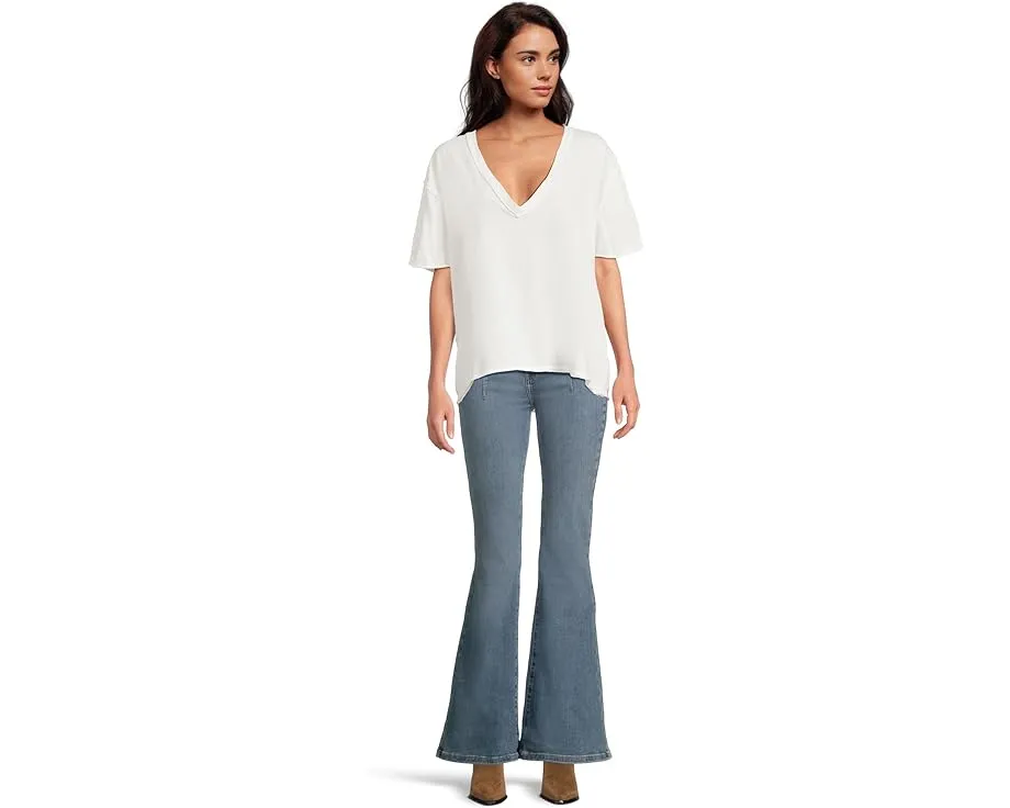Футболка Free People Nina Tee V с V-образным вырезом и свободным кроем