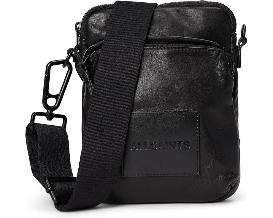 Сумка кросс боди AllSaints Half Moon из кожи с двумя отделениями