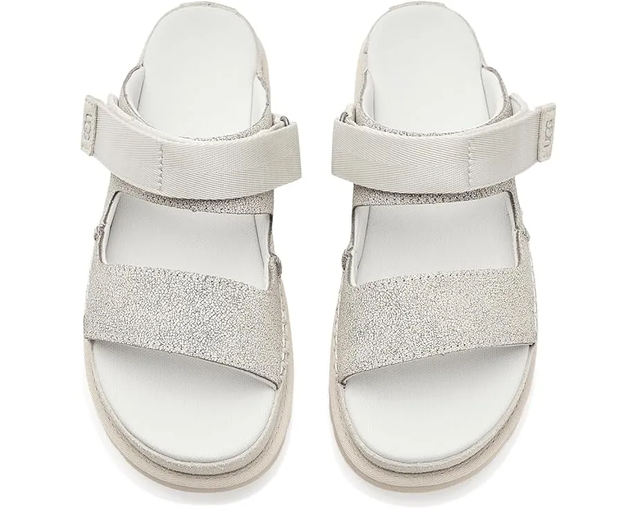 UGG Goldenstar Crackle Glide сандалии с кракле-кожей и EVA подошвой