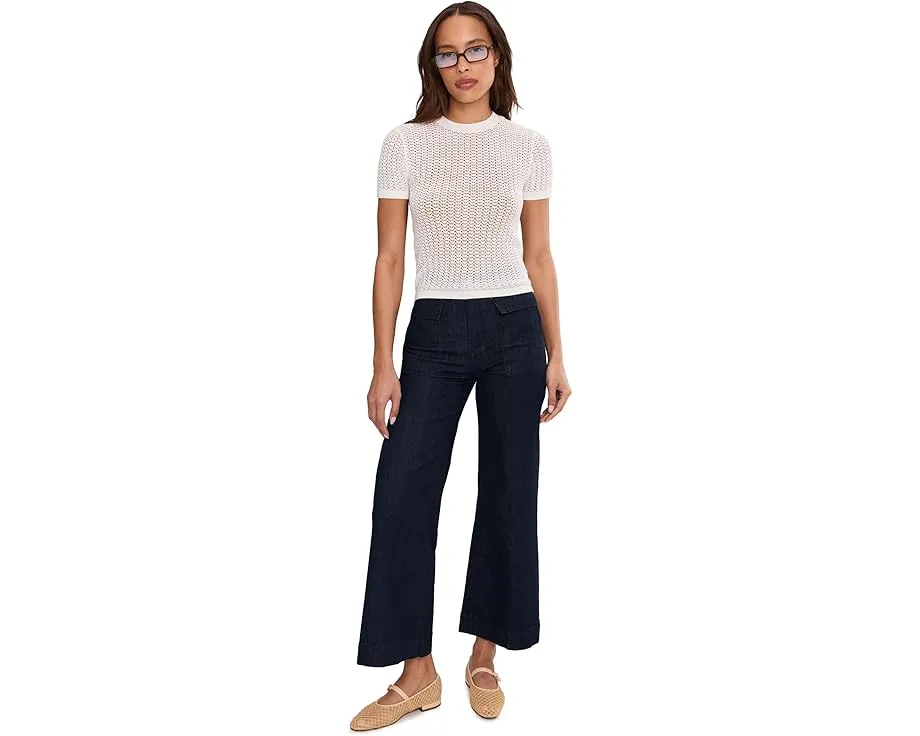 Футболка Joe's Jeans Crochet Baby с кружевной вязкой