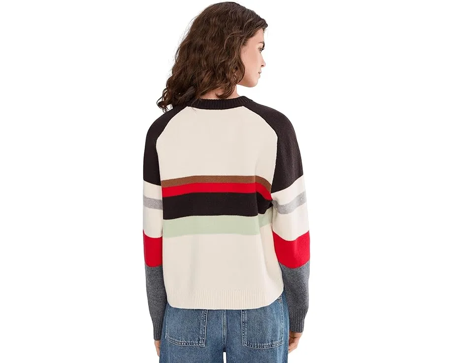 Свитер Madewell Stripe Aspen с регланными рукавами и полосатым узором