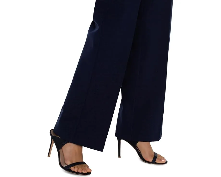 Широкие брюки Liverpool Kelsey из стрейч-понте со средней посадкой