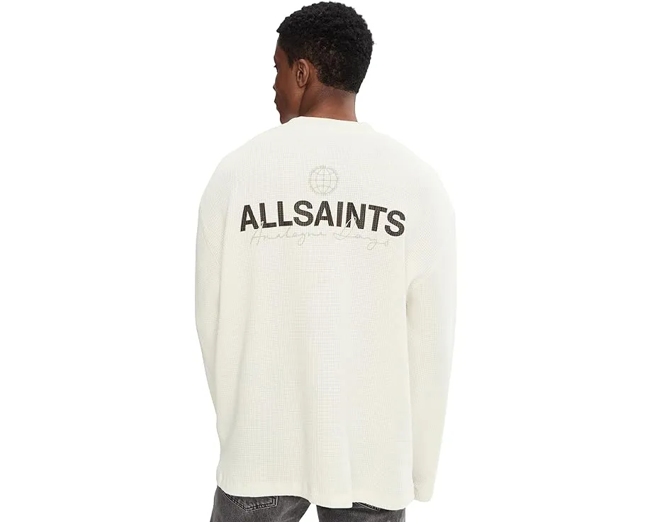 Лонгслив AllSaints Emblem с вышитым логотипом и круглым вырезом