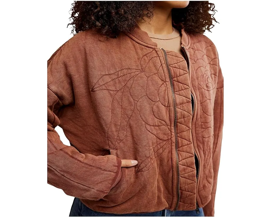 Свитшот Free People Rose с номерным принтом и пониженными плечами