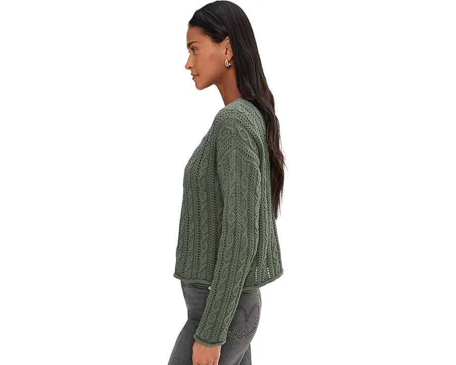 Свитер Brennan Splendid с косой вязкой и округлым вырезом