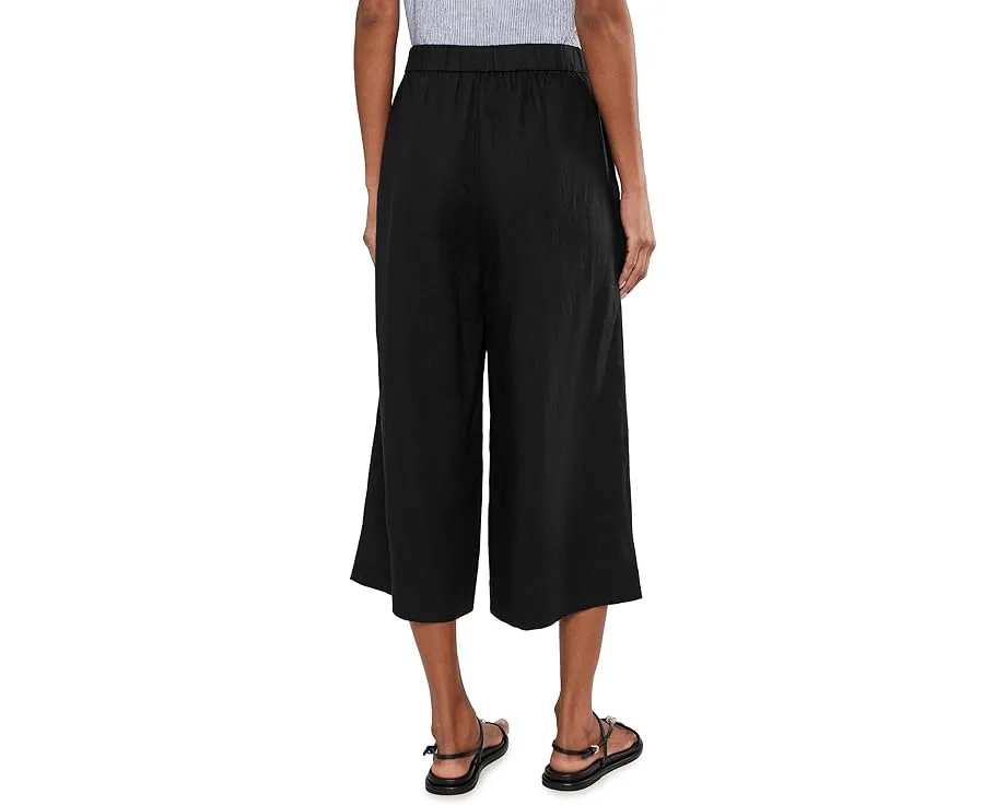 Брюки Eileen Fisher из органического льна с защипами и укороченной длиной