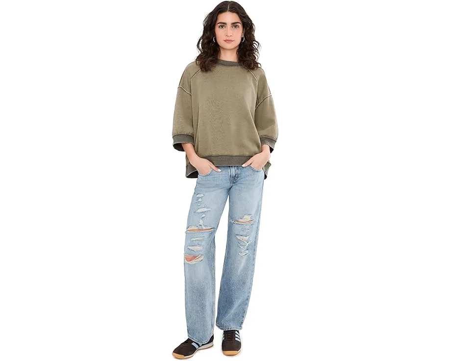 Свободный пуловер Everything из уютного флиса с рельефными манжетами Free People