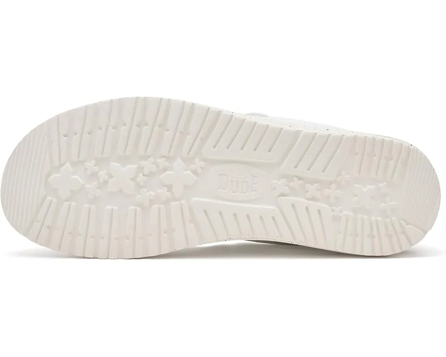 Кроссовки Hey Dude Wally Americana с хлопковым верхом и эластичными шнурками