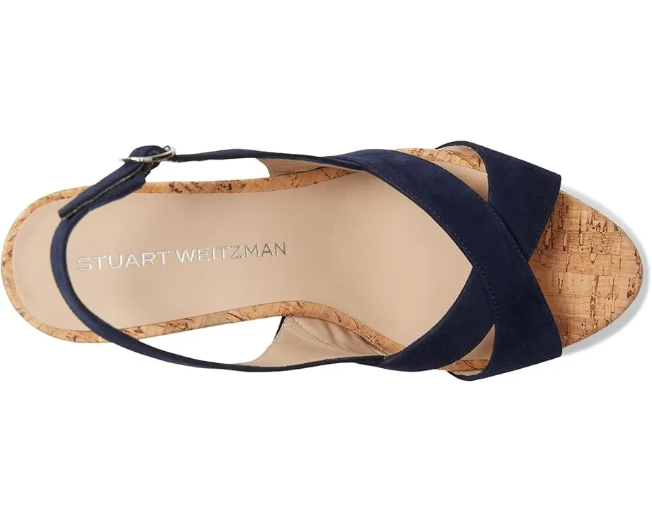 Сандалии Stuart Weitzman Dayna Slingback Wedge на танкетке с ремешком через пятку