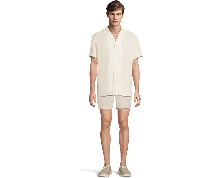 Рубашка Chubbies The Ivory Lotus из вискозы с открытым воротником