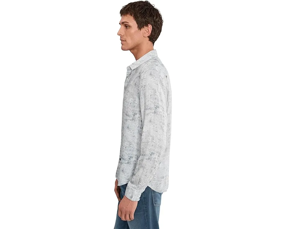 Рубашка John Varvatos Luca из модала с отложным воротником и длинными рукавами