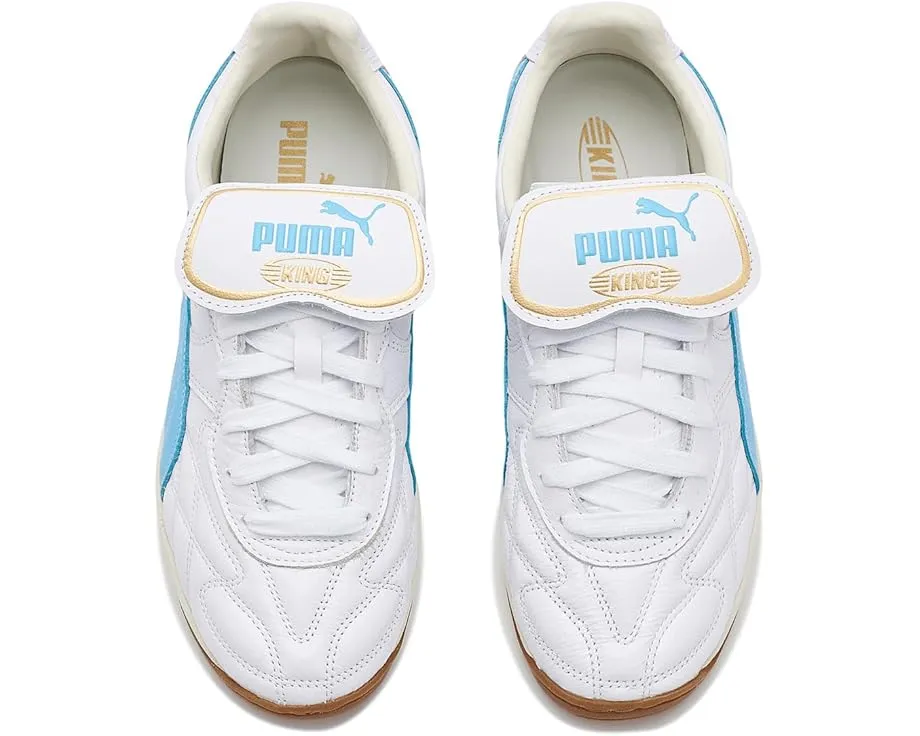 Кроссовки King Indoor от PUMA из кожи с золотым тиснением