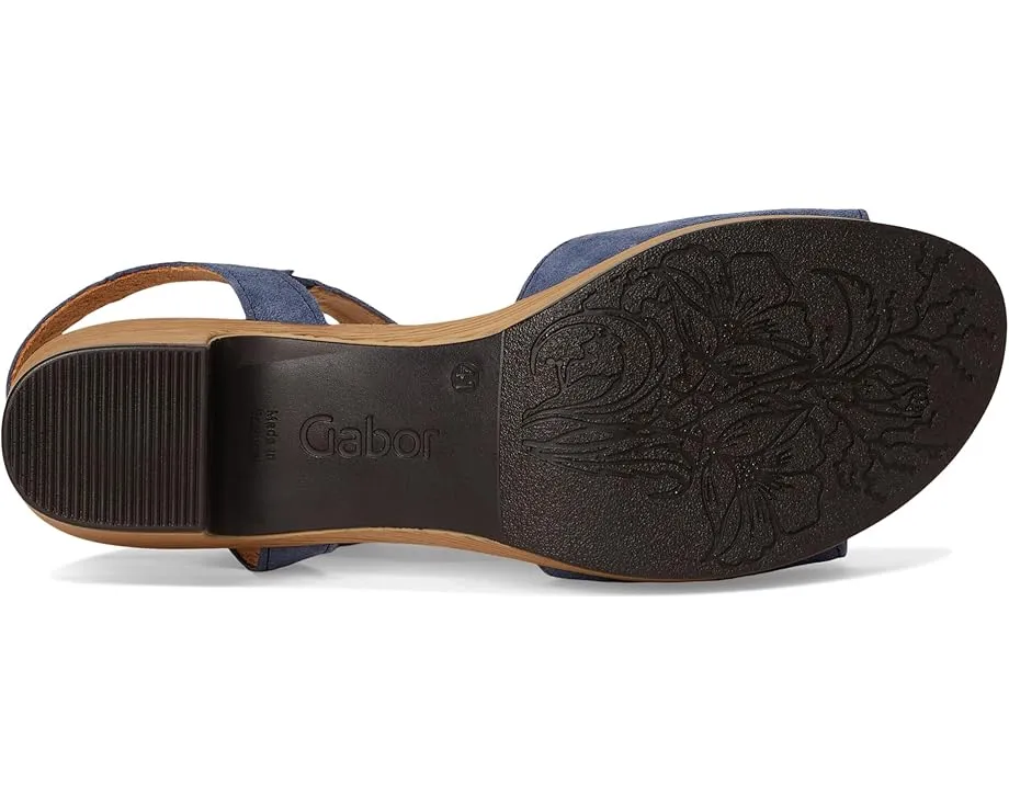 Босоножки Gabor 62.071 на каблуке с ремешком на пряжке и резиновой подошвой