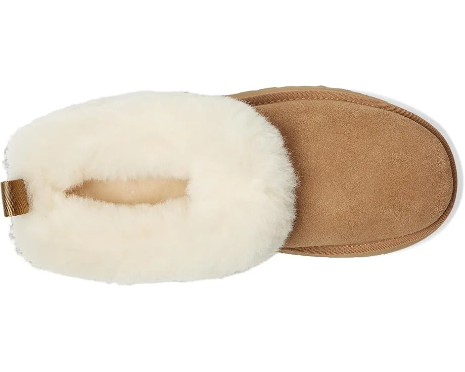 Тапочки UGG Tazzelle из натуральной замши с овчиной и платформой