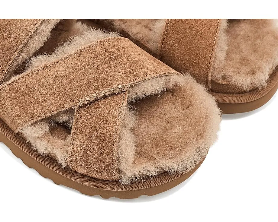 Сандалии UGG Greenport Cross Strap Slide с меховой подкладкой