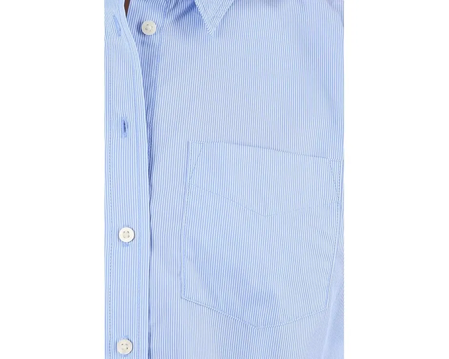 Рубашка Petite Striped Cotton Broadcloth Lauren Ralph Lauren из хлопка в полоску