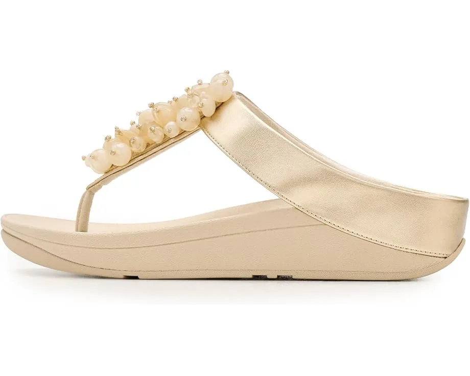 Сандалии FitFlop Fino с ремешком между пальцев и кластером бусин