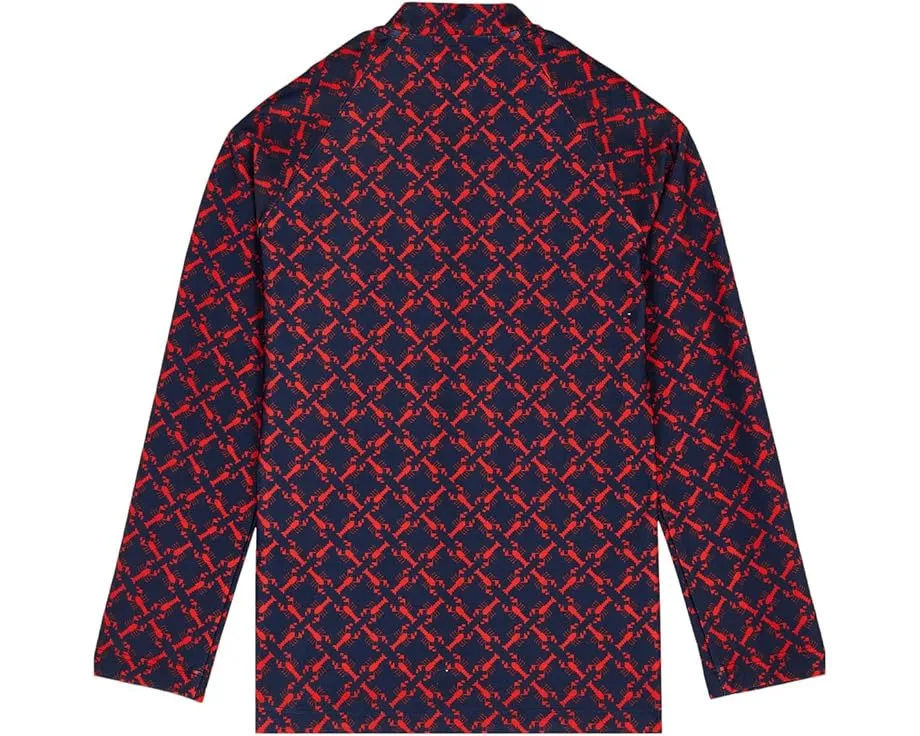 Детская футболка для плавания Vilebrequin Homard Pixel с воротником стойкой