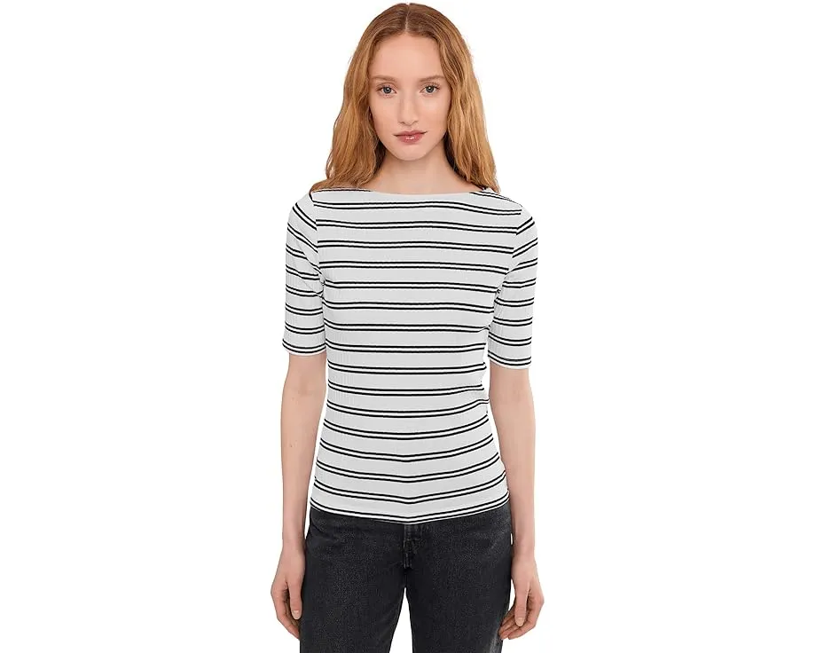 Boatneck Ribbed Top