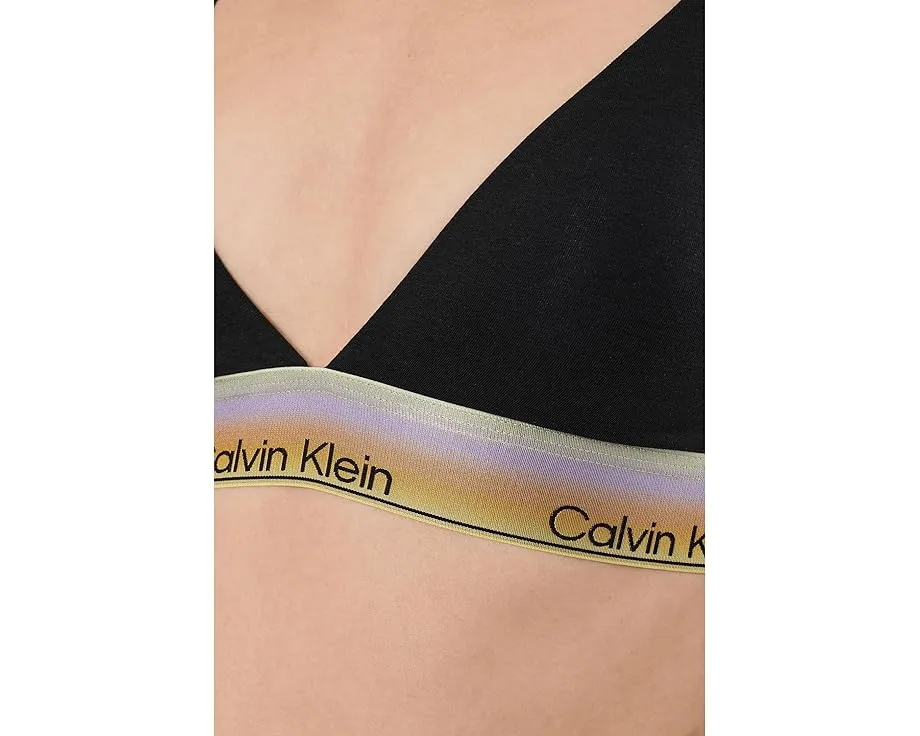 Calvin Klein Pride Triangle Bralette хлопковый бюстгальтер с регулируемыми бретелями