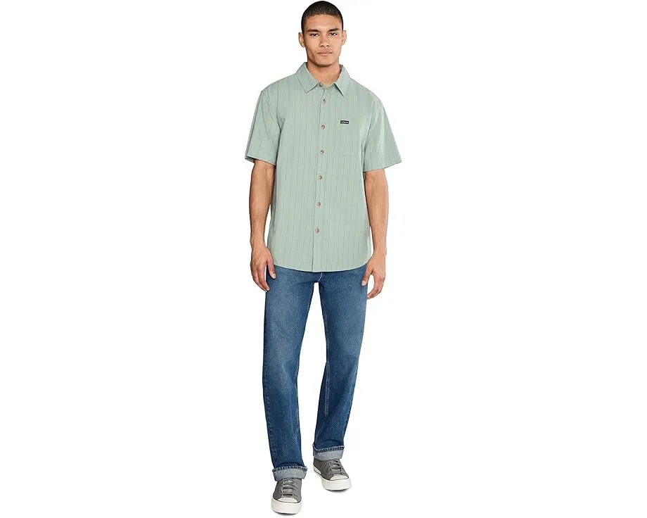 Рубашка Quiksilver Dobby Stripe Classic Woven с оксфордской полосой и нагрудным карманом
